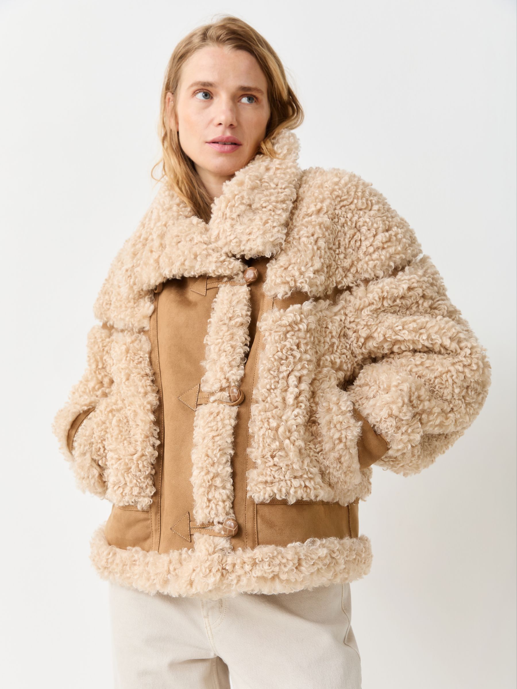 Buy Urban Code Brown Faux Shearling Duffle Jacket from the Next UK