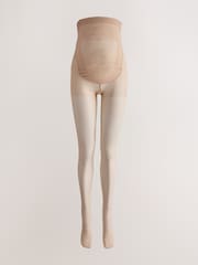 Latte 20 Denier Matt Finish Sheer Maternity Tights - Image 2 of 4