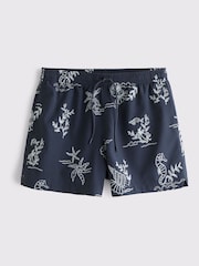Abercrombie & Fitch Blue 5inch Relaxed Pull-On Swim Shorts - Image 1 of 2