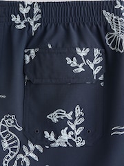 Abercrombie & Fitch Blue 5inch Relaxed Pull-On Swim Shorts - Image 2 of 2