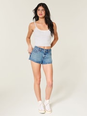 Hollister Blue High Rise A-Line Santa Cruz Shorts - Image 2 of 4