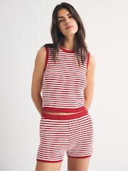 Abercrombie & Fitch Red Crochet Shell Jumper - Image 1 of 7