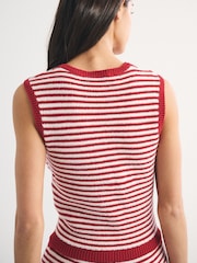Abercrombie & Fitch Red Crochet Shell Jumper - Image 2 of 7