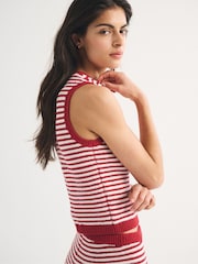 Abercrombie & Fitch Red Crochet Shell Jumper - Image 5 of 7