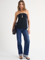 Abercrombie & Fitch Blue Cuff Hem 90s Relaxed Jeans - Image 1 of 6