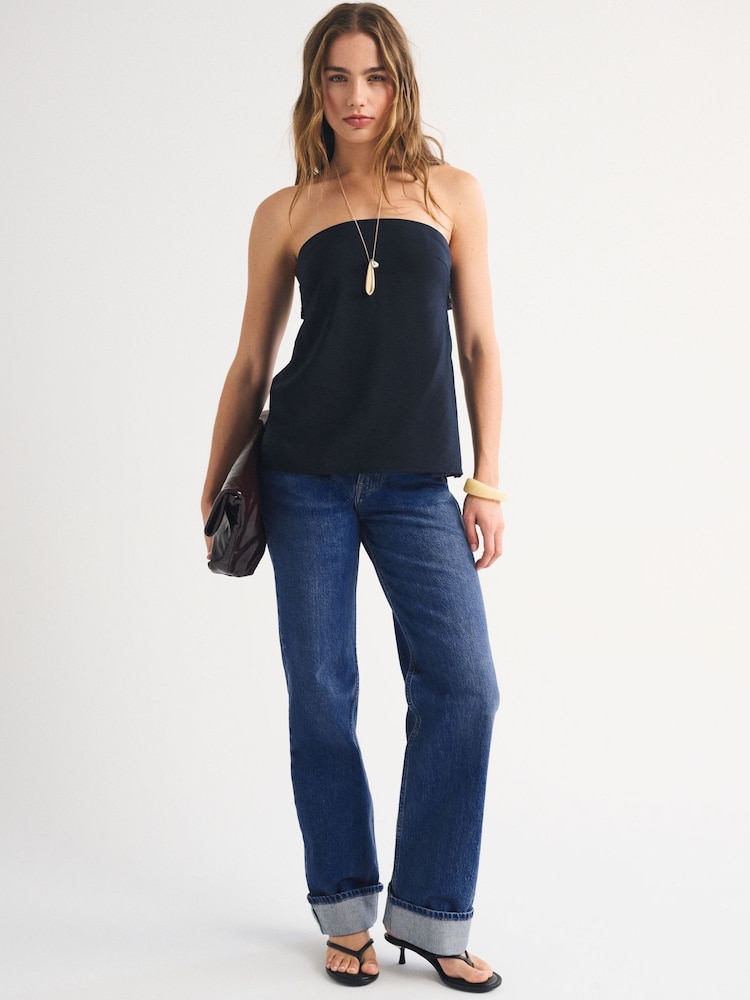 Abercrombie & Fitch Blue Cuff Hem 90s Relaxed Jeans - Image 1 of 6