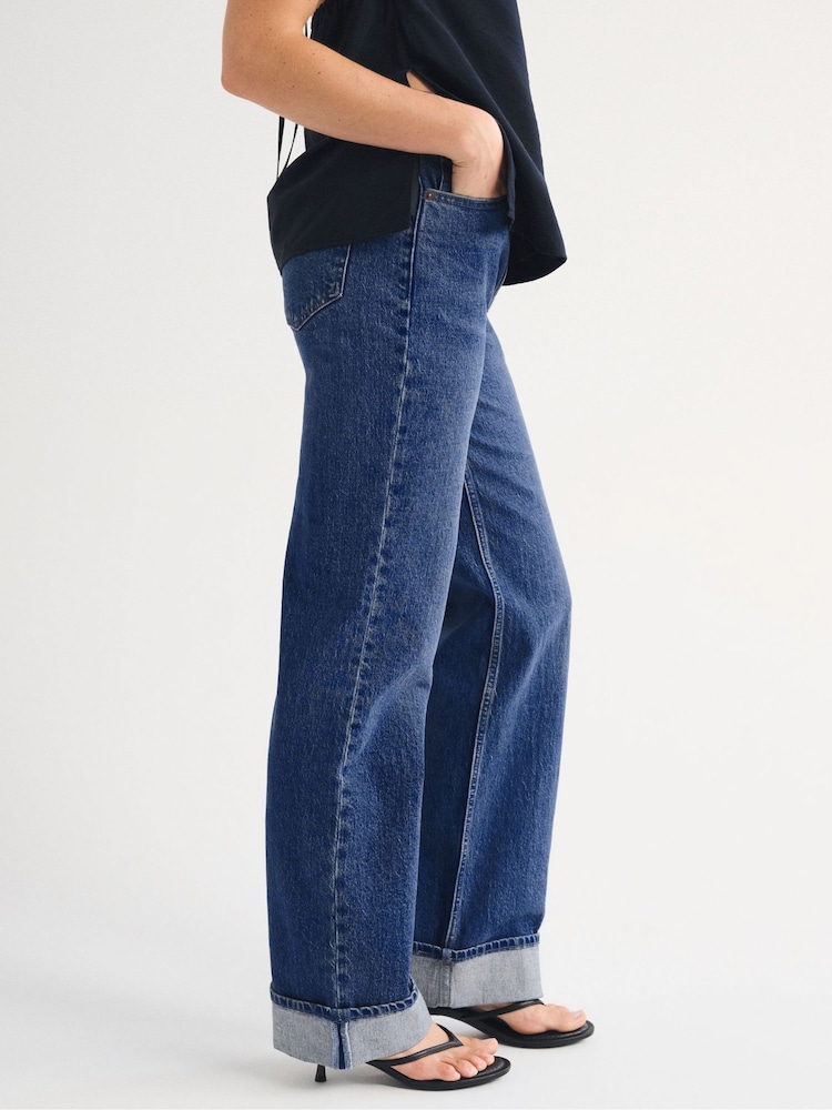 Abercrombie & Fitch Blue Cuff Hem 90s Relaxed Jeans - Image 2 of 6
