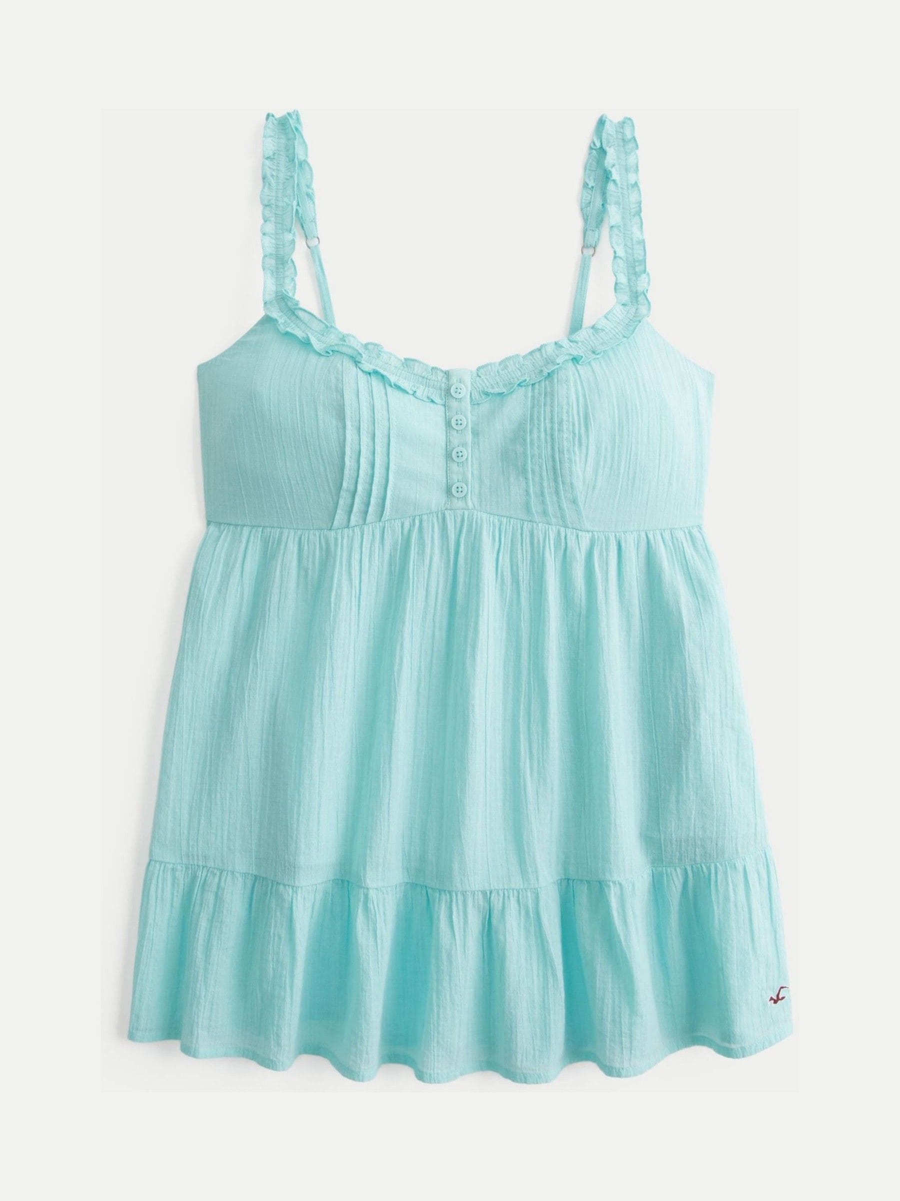 Buy Hollister Blue Icon Tunic Babydoll Top from Next Singapore