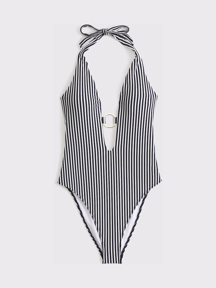 Abercrombie & Fitch Isla Seersucker One Piece Swimsuit - Image 6 of 6