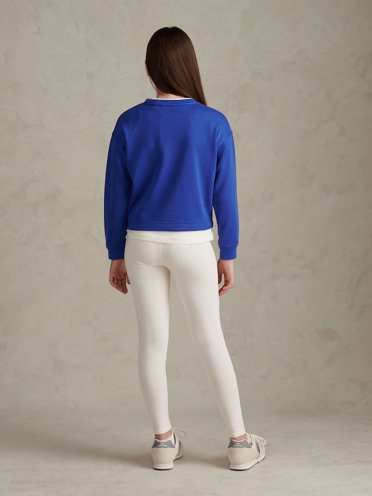 U.S. Polo Assn Blue Graphic Boxy Sweat & Leggings Set - Image 2 of 11