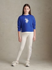U.S. Polo Assn Blue Graphic Boxy Sweat & Leggings Set - Image 3 of 11