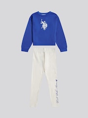 U.S. Polo Assn Blue Graphic Boxy Sweat & Leggings Set - Image 7 of 11