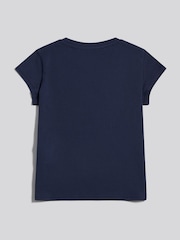 U.S. Polo Assn. Navy Iris Script Logo Cap Sleeve T-Shirt - Image 6 of 7