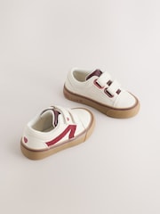 Cream/Red Wide Fit (G) Touch Fastening Trainers - Image 1 of 5