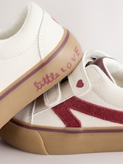 Cream/Red Wide Fit (G) Touch Fastening Trainers - Image 4 of 5
