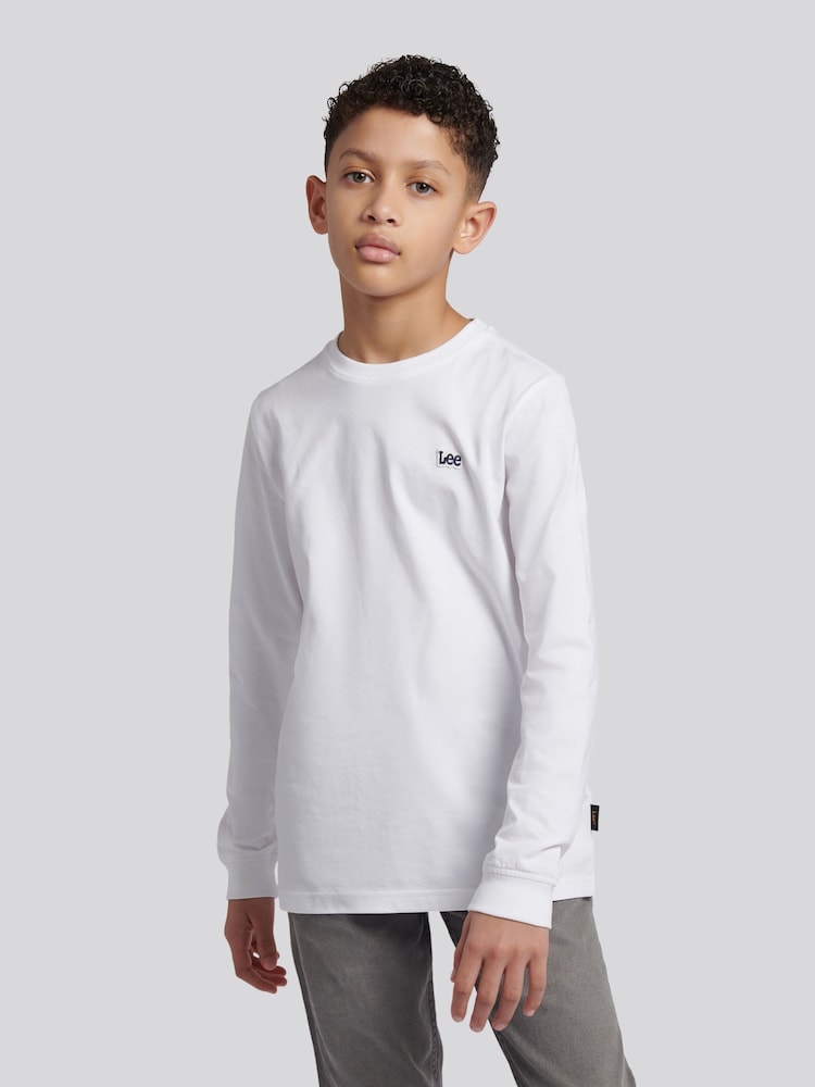 Lee White Workwear Badge Long Sleeve T-Shirt - Image 1 of 8