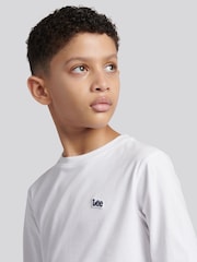 Lee White Workwear Badge Long Sleeve T-Shirt - Image 5 of 8