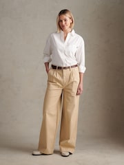 U.S. Polo Assn. White Cotton Poplin Loose Fit Shirt - Image 3 of 8