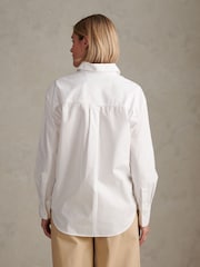 U.S. Polo Assn. White Cotton Poplin Loose Fit Shirt - Image 4 of 8