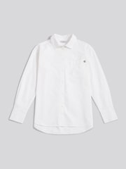 U.S. Polo Assn. White Cotton Poplin Loose Fit Shirt - Image 5 of 8