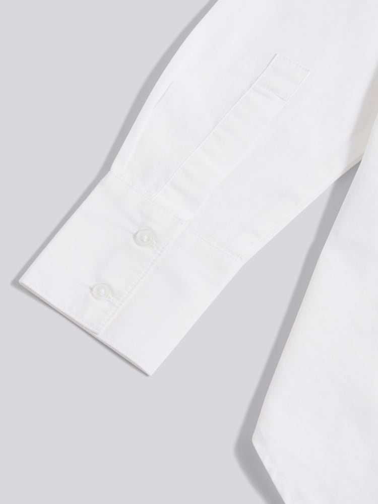 U.S. Polo Assn. White Cotton Poplin Loose Fit Shirt - Image 8 of 8