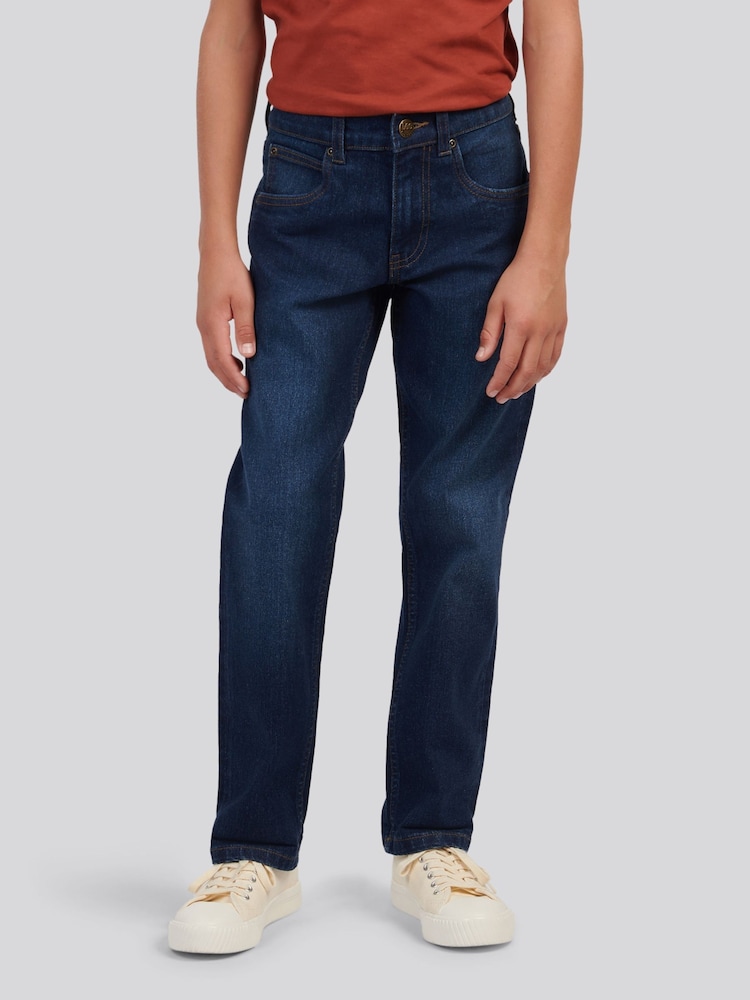 Dark Worn Wash - Lee West Relaxed Fit West Jeans - 圖片 1/8