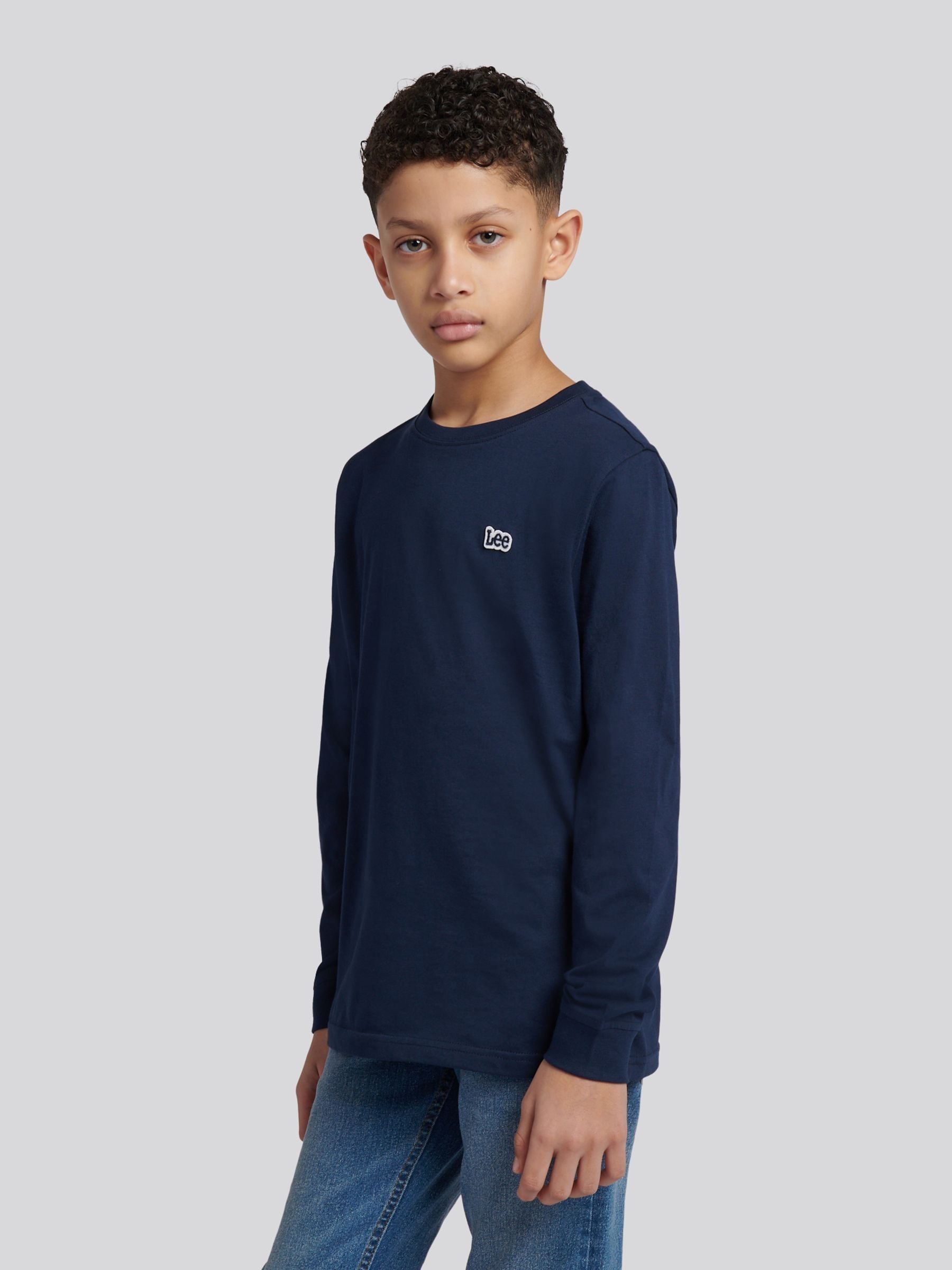 Comprar Azul - Camiseta de manga comprida com emblema da Lee