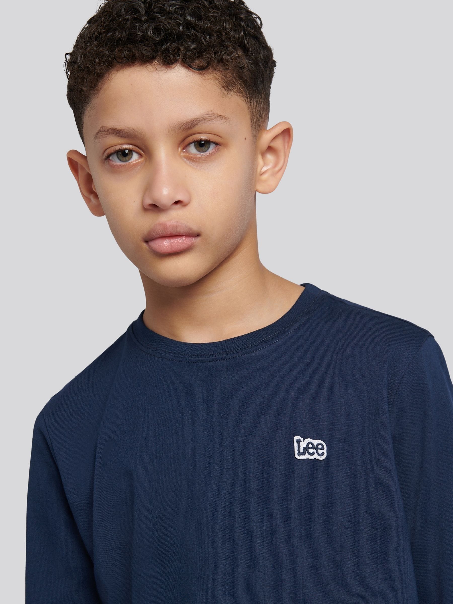 Comprar Azul - Camiseta de manga comprida com emblema da Lee