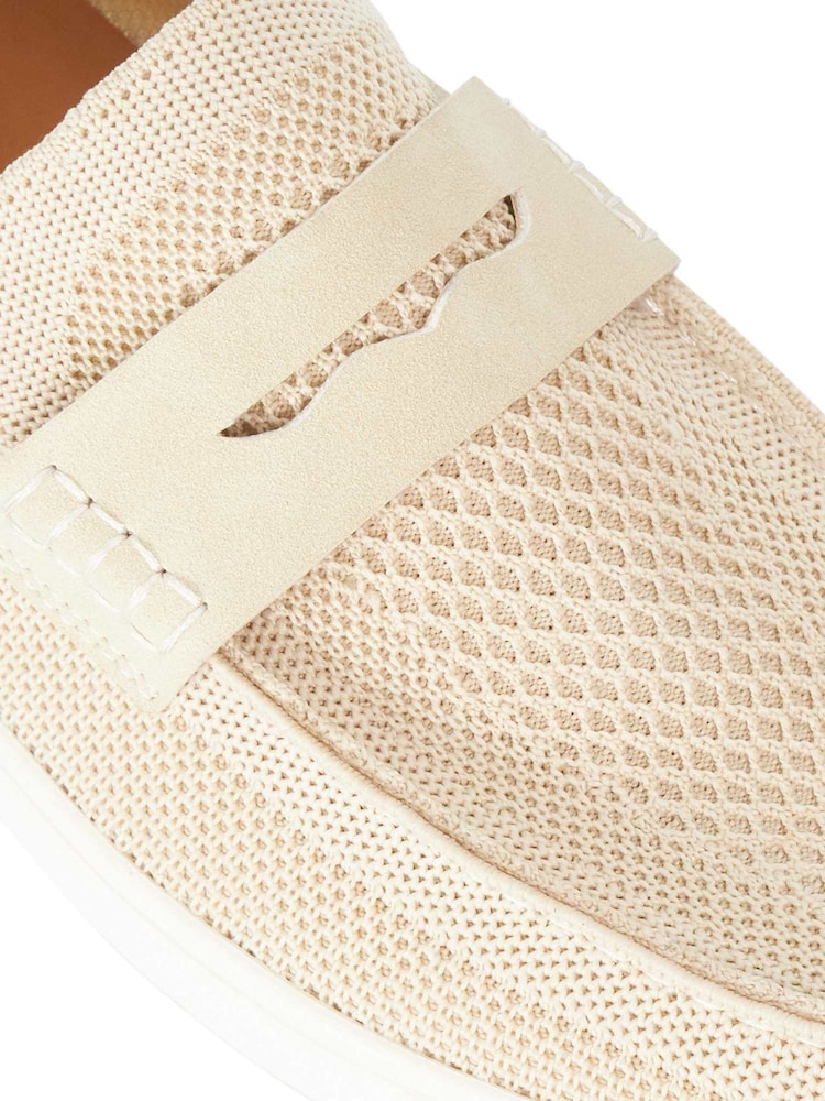 Dune London Cream Benzy Loafers - Image 6 of 6 Dune London Cream Benzy Loafers - Image 6 of 6