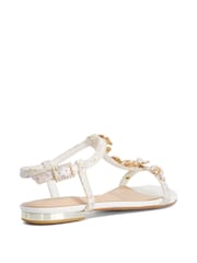 Dune London White Wf Nature Flat Sandals - Image 3 of 5