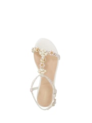 Dune London White Wf Nature Flat Sandals - Image 4 of 5