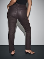 Dark Purple Coated Denim Slim Leg Hourglass Jeans - Image 3 of 7