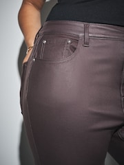 Dark Purple Coated Denim Slim Leg Hourglass Jeans - Image 4 of 7