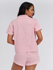Boux Avenue Pink Stripe Cotton Short Pyjamas Set - Image 2 of 6
