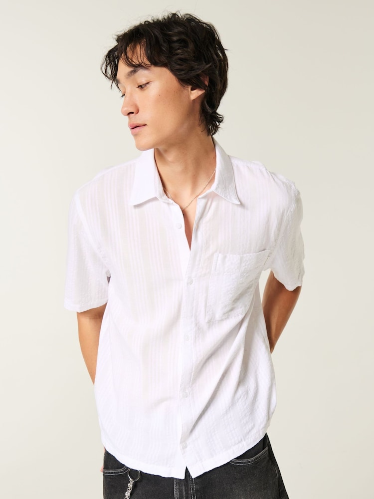 Hollister White Surf and Skate Print Shirt - Image 1 of 4