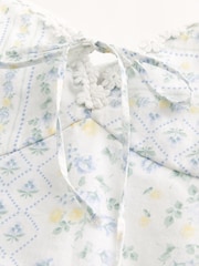 Hollister White Lace Trim Button Through Mini Dress - Image 6 of 7