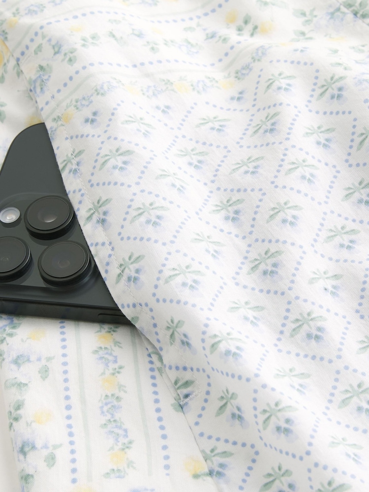 Hollister White Lace Trim Button Through Mini Dress - Image 7 of 7