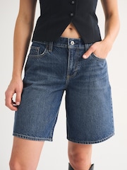 Abercrombie & Fitch Blue Lowrise Shorts - Image 1 of 6