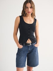 Abercrombie & Fitch Blue Lowrise Shorts - Image 2 of 6