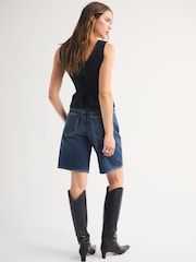 Abercrombie & Fitch Blue Lowrise Shorts - Image 5 of 6