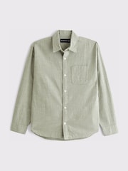 Abercrombie & Fitch Green Seersucker Stripe Shirt - Image 2 of 3