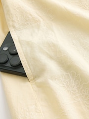 Hollister Yellow Lace Trim Button Through Mini Dress - Image 9 of 9