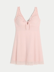 Hollister Pink Mesh Knitted Mini Dress - Image 1 of 1