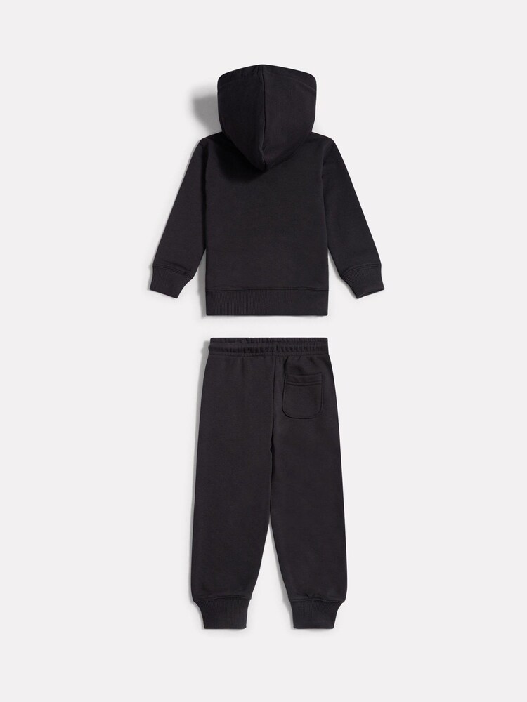 New Balance Black FT Stacked Logo Hoodie & Joggers Set - Image 2 of 3