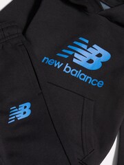 New Balance Black FT Stacked Logo Hoodie & Joggers Set - Image 3 of 3