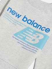 灰色 - New Balance Players Graphic FT Crew Neck Sweat Top - 圖片 3/3