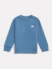 Синій - New Balance FT Small Logo Crew Neck Sweat Top - Image 1 of 3