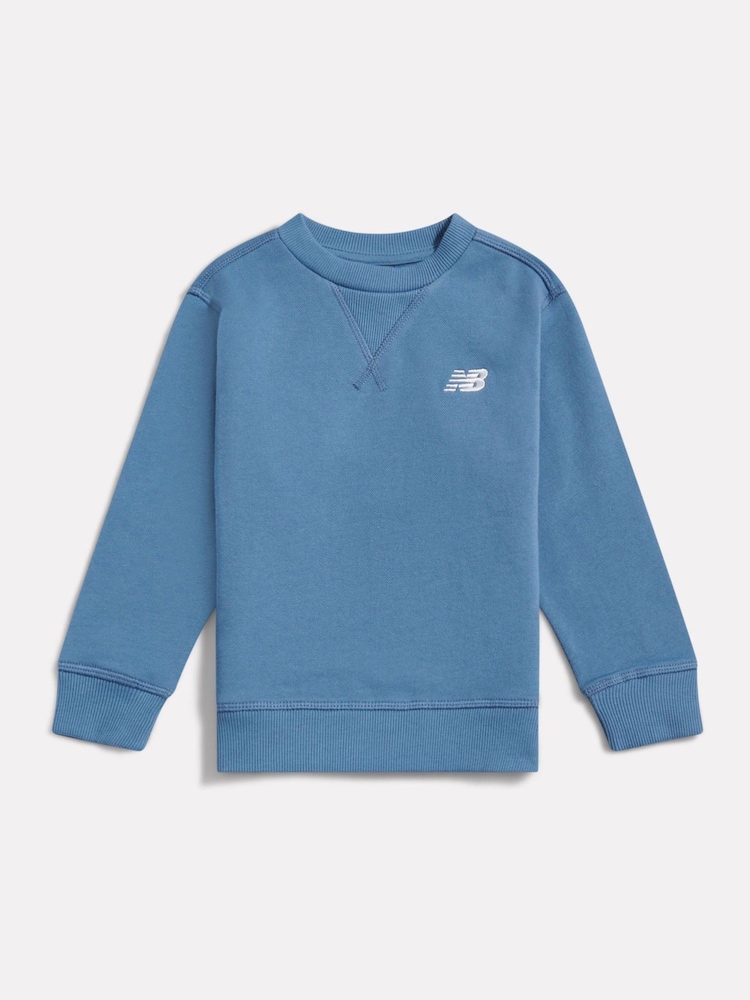 Синій - New Balance FT Small Logo Crew Neck Sweat Top - Image 1 of 3