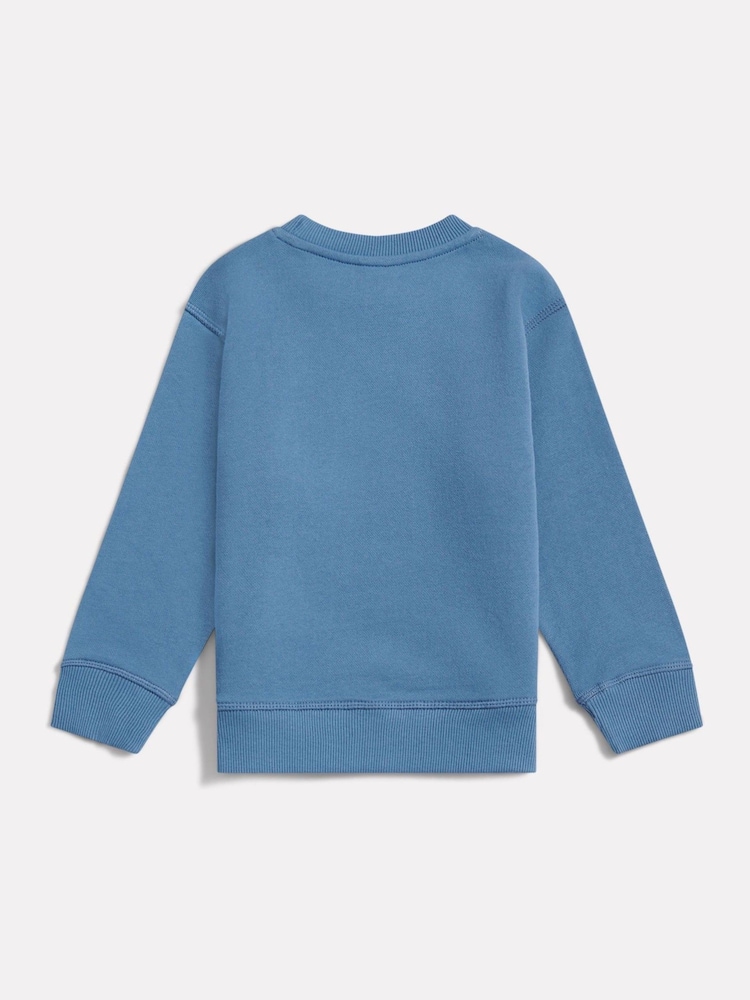 Синій - New Balance FT Small Logo Crew Neck Sweat Top - Image 2 of 3