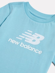 New Balance Sky Blue Stacked Logo T-Shirt - Image 3 of 3